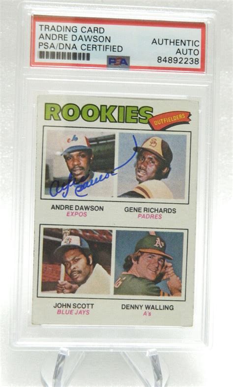 Andre Dawson Hof Signed Topps Rc Rookie Auto Psa Dna Ebay