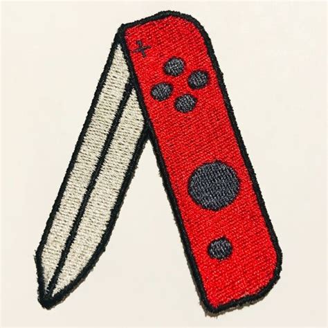 Nintendo Switch Blade Iron On Embroidered Patch Etsy Iron On