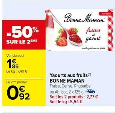 Promo Yaourts Aux Fruits Bonne Maman Chez Carrefour ICatalogue Fr