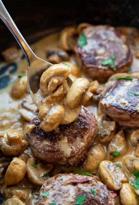 Bacon Wrapped Beef Tenderloin With Creamy Mushroom Sauce The Kitchen