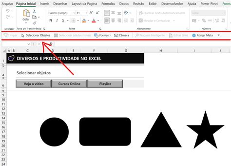 Comando Selecionar Objetos No Excel Excelforever