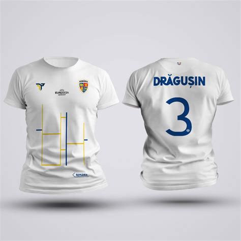 Tricou Radu Dragusin Romania Alb