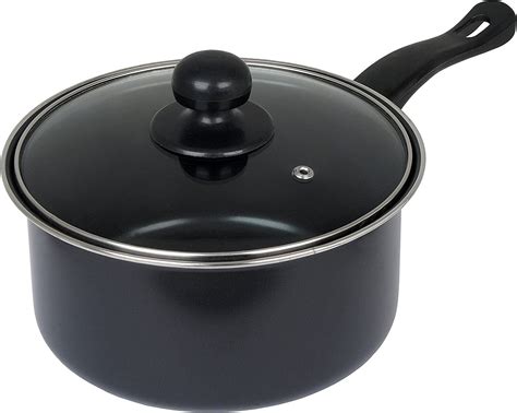 Pendeford Non Stick Sauce Pan Set Carbon Steel And Tempered Glass Lids Ebay