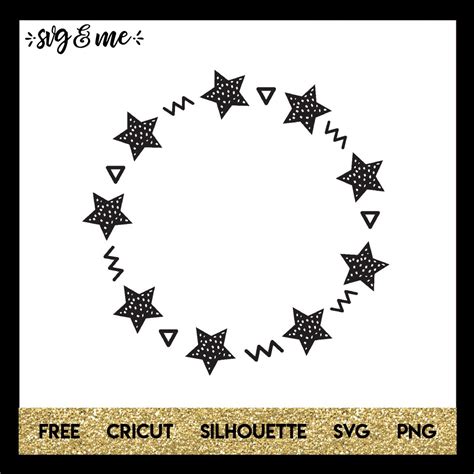 Star Geometric Frame - SVG & Me