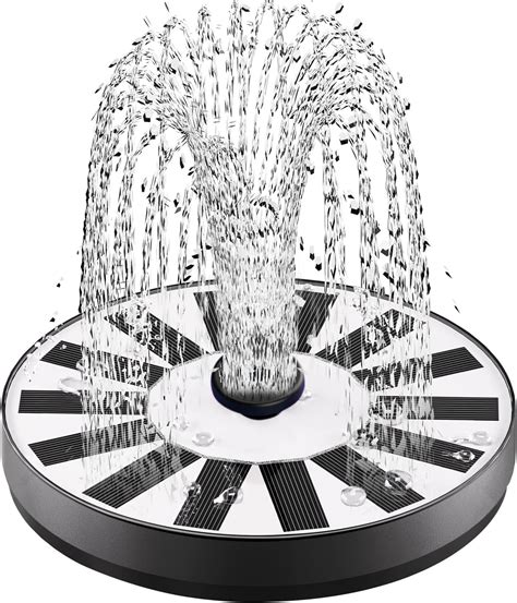 SZMP Fontaine Solaire Pompe 100 Verre Solaire Flottant Extérieur