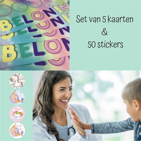 Beloningskaart Met Stickers Set Van Beloningskaarten