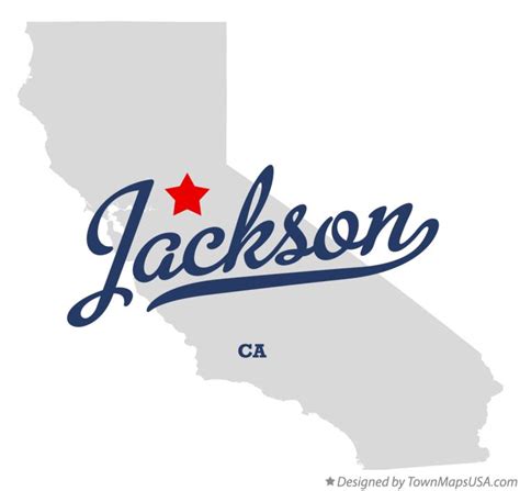 Map of Jackson, CA, California