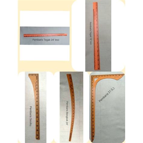 Pvc Tailor Ruler Tailoring Diy Accessories Barang Jahitan Pembaris