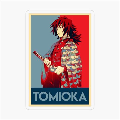 Sticker Tomioka Giyuu Kimetsu No Yaiba Par Kagawa San Anime