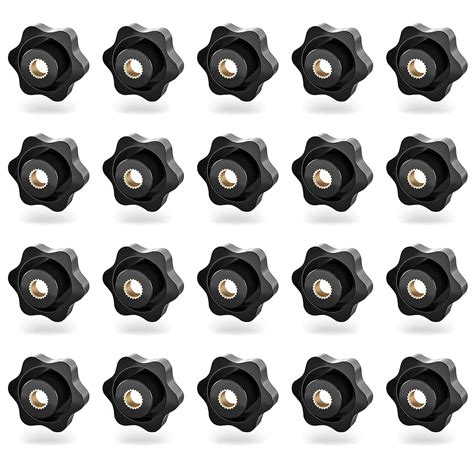 Pack Of 20 Star Grip Nuts M8 Plastic Star Screw Internal Thread