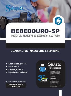 Apostila Prefeitura De Bebedouro Sp Em Pdf Guarda Civil