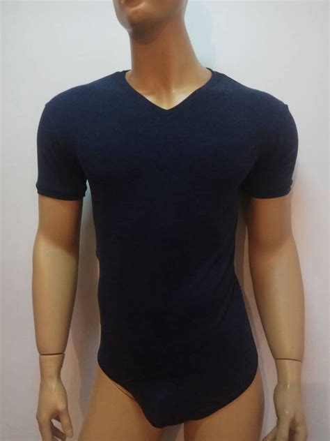 Mens Bodysuit Thong V Neck Short Sleeve Thermal Underwear Etsy Uk