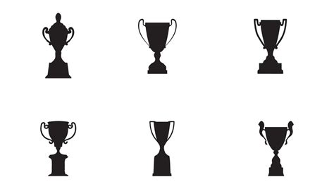 Trophy Vector Set Collection Graphic Design Free Vector Vector