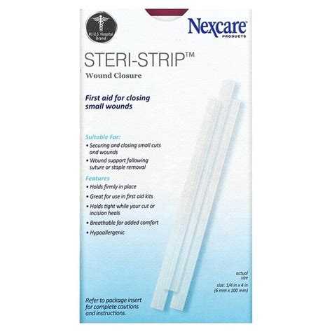 Nexcare Steri Strip Wound Closure Sterile Strips Globevitamin