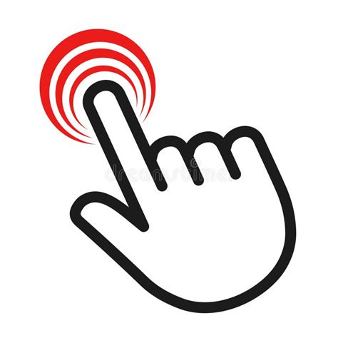 Icono De La Mano Del Cursor Puntero Del Ratón Hacer Clic Aquí Icono