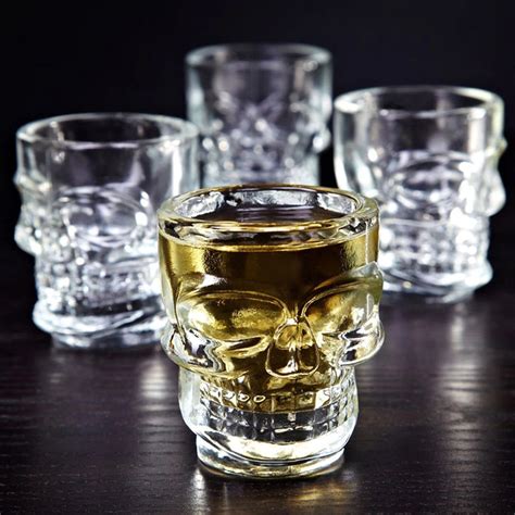 Tequileros Calavera Vaso Vidrio Shot Calaca Caballito Ml Ambient