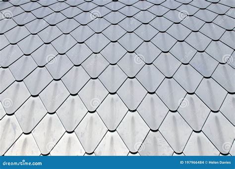 Close Up Detail of Diamond Shape Lead Roof Tiles Stock Photo - Image of close, decoration: 197966484