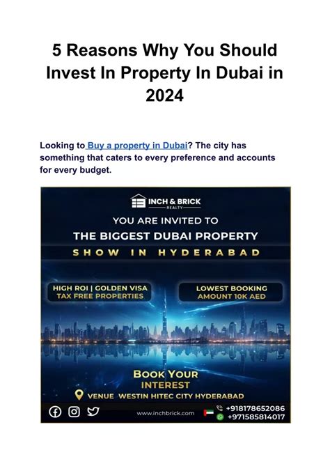 Ppt 5 Reasons Why You Should Invest In Property In Dubai In 2024