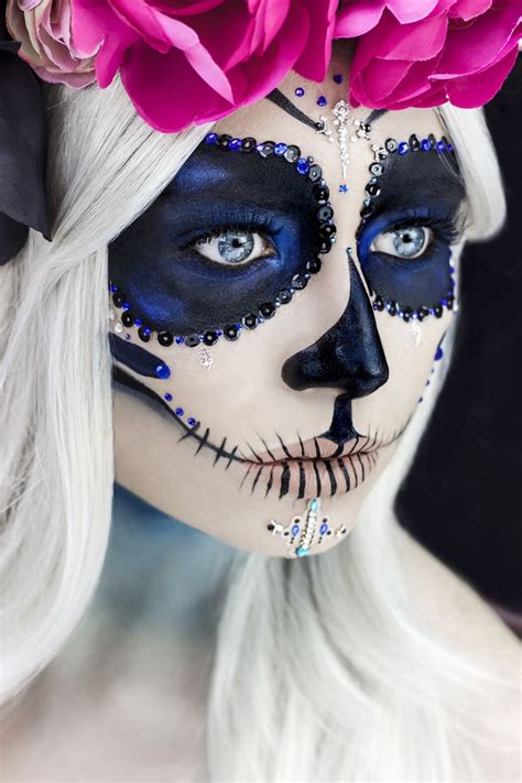 Mexican Sugar Skull Halloween Makeup | Sugar skull makeup, Skull makeup ...