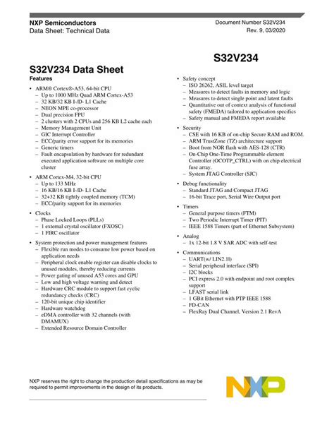 PDF NXP Semiconductors Data Sheet Technical Data Security