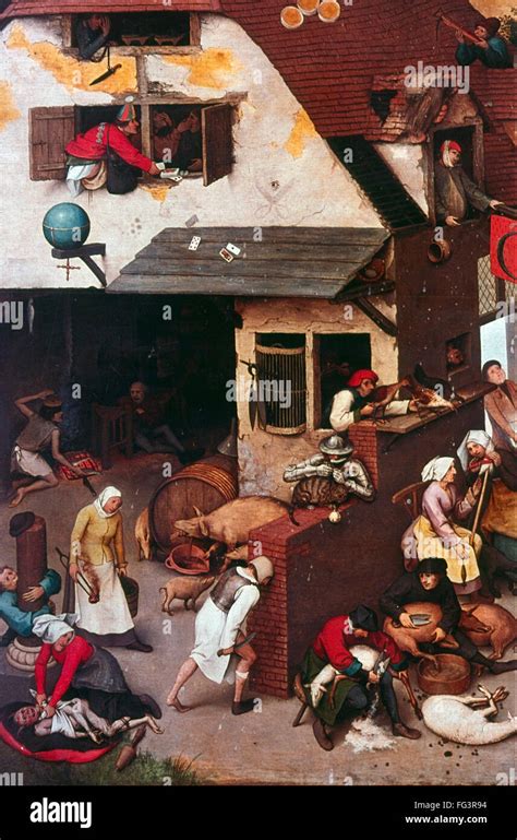 Bruegel Proverbs Ndetail From The Painting The Netherlandish