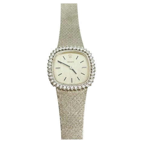 Rolex Vintage Orchid White Gold With Diamond Bezel On Bracelet For Sale