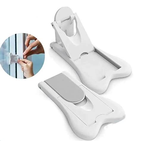 Портативный замок для раздвижных дверей из АБС-пластика, самоклеящаяся ...