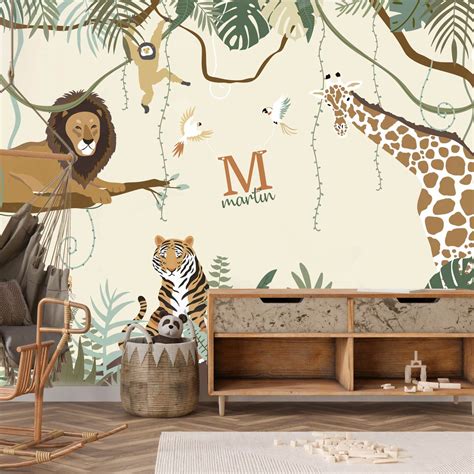 Papier Peint Jungle Sauvage Pour Enfant Babywall