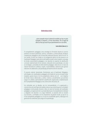 Orientaciones Para El Coordinador Pedag Gico Pdf