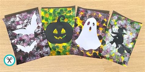 Halloween Silhouette Painting | Halloween Crafts - Twinkl