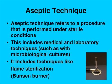 Ppt Aseptic Technique Media And Equipment Powerpoint Presentation