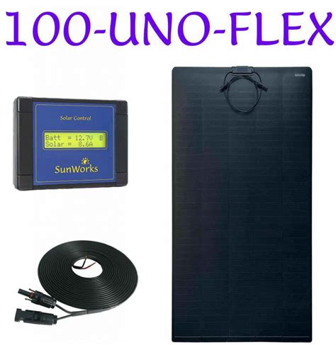 Flexible Solar Panel Kit For Motorhomes 100 Watt Sunworks Controller