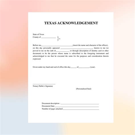 Texas Notary Certificates, Notary Public, Signing Agent, Notary Forms ...