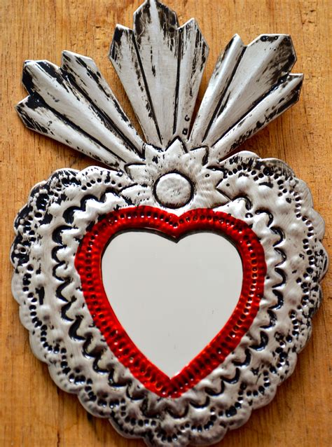 Mexican Tin Heart Decor Mexico Import Arts Australia Mexican Folk