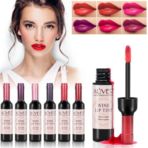 Pephuca Wine Lip Tint 6 Colors Wine Bottle Lip Stain Long Lasting