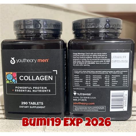 Jual Youtheory Men Collagen Biotin Vit C 290 Tablet Shopee Indonesia