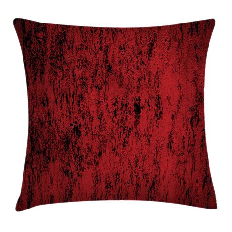 Red And Black Throw Pillow Cushion Cover Artistic Abstract Pattern