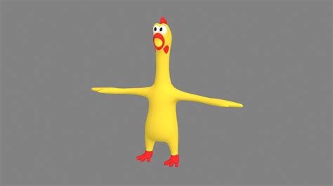 3D model Cartoon Screaming Chicken Toy - Prank Props VR / AR / low-poly ...