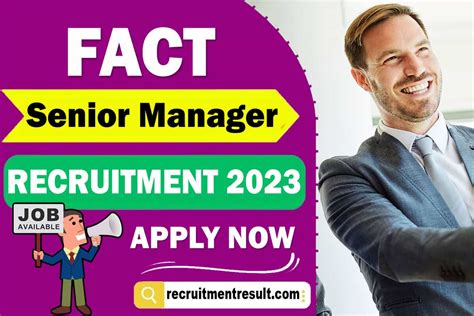 Fact Senior Manager Recruitment Apply Online For Latest Senior