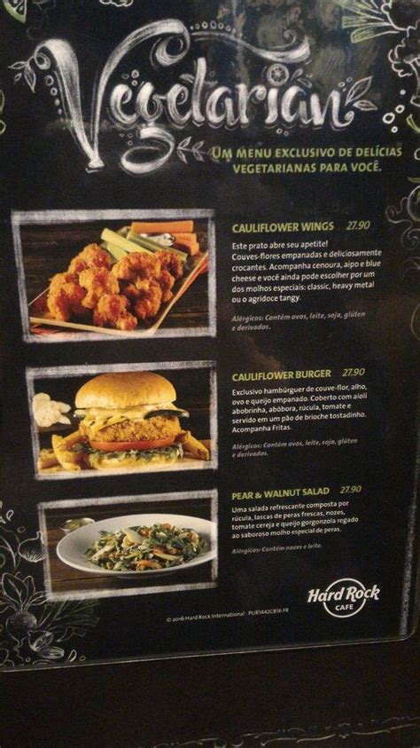 Menu Em Hard Rock Cafe Curitiba Curitiba Rua Buenos Aires