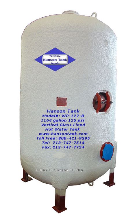 ASME Pressure Vessels Custom ASME Vertical Hot Water Storage Tanks