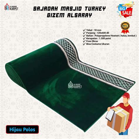 Jual Sajadah Masjid Turkey Premium Harga Meteran Gizem Alsaray Asli