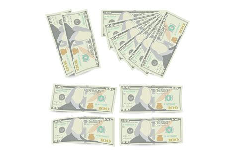 100 Dollars Banknote Stack Vector Graphic by pikepicture · Creative Fabrica