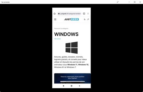 Windows 11 projeter l écran de son smartphone Android sur PC