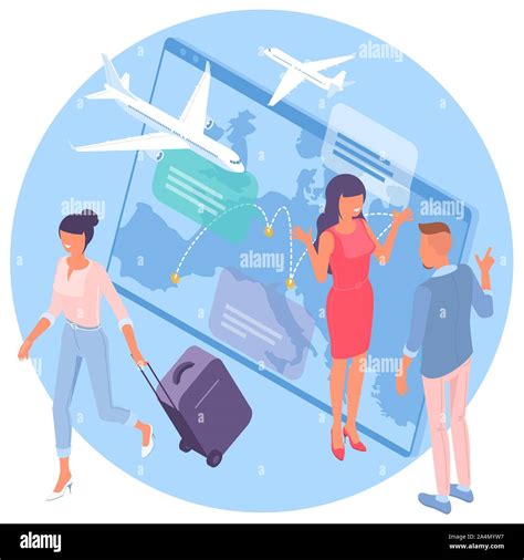 Airline Flight Booking Service Stock Vector Image And Art Alamy