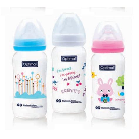 Optimal P P Wide Neck Baby Bottle 300ML 1 Pack Blue Optimal