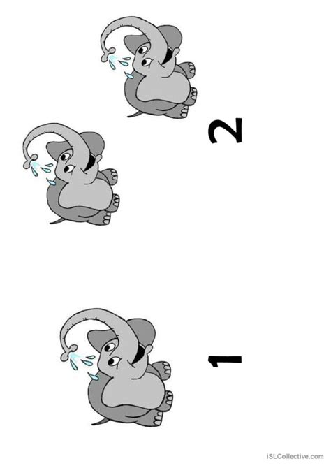 Ten Little Elephants Vocabulary Flas English Esl Worksheets Pdf And Doc