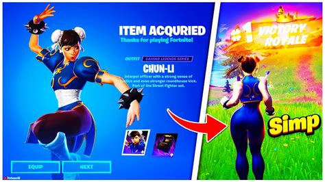 Fortnite Chun Li Thicc Skin Party Hips 🍑 Easy Win Buying Chun Li