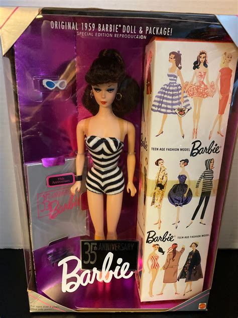 35th Anniversary Barbie Original 1959 Barbie Doll & Package - Etsy