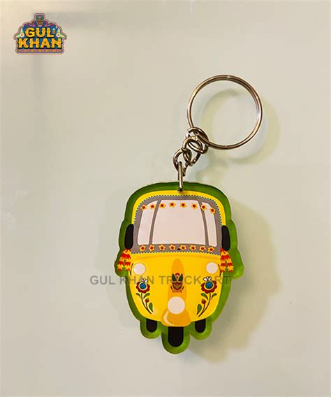 Buy Yellow Rickshaw Premium Acrylic Key Chain Dual Side Print In